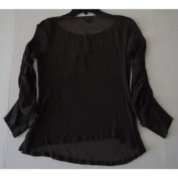 Armani Exchange Women's Sz L Gray Boho Style Lightweight Tunic Top - Picture 7 of 7